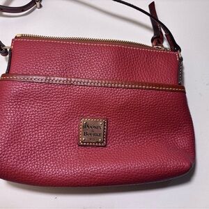 Dooney & Bourke Red Pebbled Leather Crossbody Bag